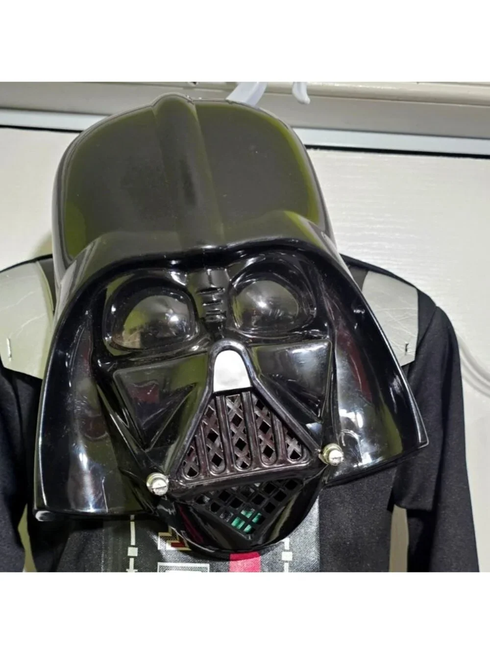Darth Vader Costume Boys 6-7 Star Wars Rubie's Jumpsuit Mask Belt Treat Basket